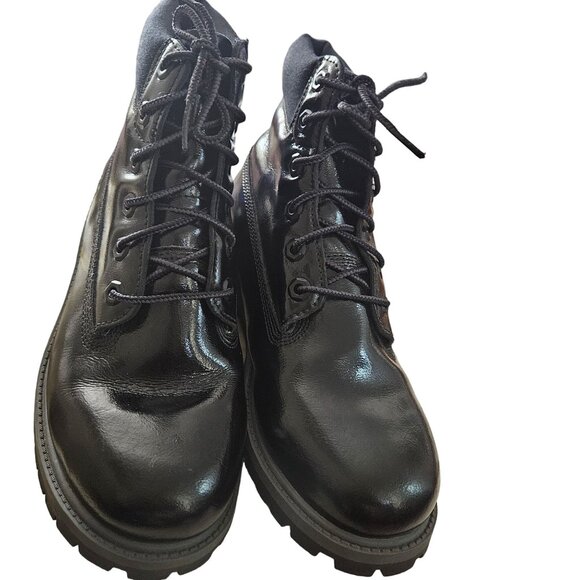 Timberland Men's Black Leather Boots Size 6.5 - Picture 2 of 5